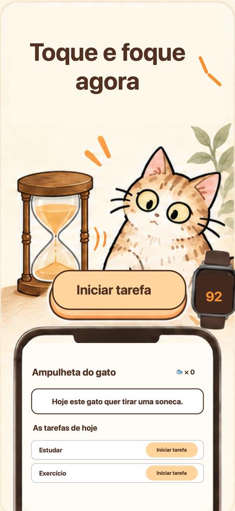 Ampulheta do gato · Veja de perto 1
