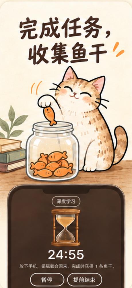 猫猫沙漏－专注番茄钟 · 应用截图 2