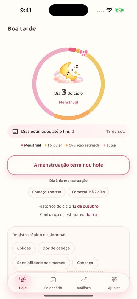 Meu ciclo · Wristlab · Veja de perto 1