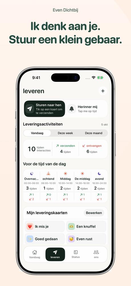 Even Dichtbij - Apple Watch · Een kijkje in de app 2